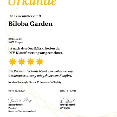 Biloba Garden Lägenhet Wetter (Ruhr)